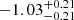 $ -1.03^{+0.21}_{-0.21} $