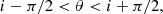 $$ \begin{aligned}&i - \pi /2 < \theta < i + \pi /2, \end{aligned} $$