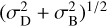 ${\left( {\sigma _{\rm{D}}^2 + \sigma _{\rm{B}}^2} \right)^{1/2}}$