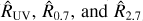 ${\hat R_{{\rm{UV}}}},{\hat R_{0.7}}{\rm{, and }}{\hat R_{2.7}}$