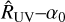${\hat R_{{\rm{UV}}}} - {\alpha _0}$
