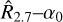 ${\hat R_{2.7}} - {\alpha _0}$