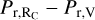 ${P_{{\rm{r}},{{\rm{R}}_{\rm{C}}}}} - {P_{{\rm{r}},{\rm{V}}}}$