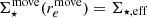 $ \Sigma^{\mathrm{move}}_{\star}(r^{\mathrm{move}}_{e}) = \Sigma_{\star, \mathrm{eff}} $