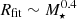 $ R_{\mathrm{fit}}\sim M_{\star}^{0.4} $