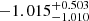 $ -1.015_{-1.010}^{+0.503} $