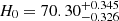 $ H_0 = 70.30_{-0.326}^{+0.345} $