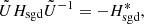 $$ \begin{aligned} \tilde{U} H_{\rm sgd} \tilde{U}^{-1} = -H_{\rm sgd}^*, \end{aligned} $$