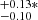 $ _{-0.10}^{+0.13*} $