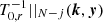 $ T_{0,r}^{-1}||_{N-j}(\boldsymbol{k}, \boldsymbol{y}) $