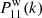 $ P_{11}^{\mathrm{w}}(k) $