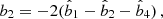 $$ \begin{aligned} b_2&= -2 (\hat{b}_1-\hat{b}_2-\hat{b}_4)\,, \end{aligned} $$