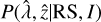 $\[P(\hat{\lambda}, \hat{z} \mid \mathrm{RS}, I)\]$