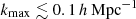 $ k_{\mathrm{max}} \lesssim 0.1 \, h\,\mathrm{Mpc}^{-1} $