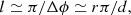 $$ \begin{aligned} l\simeq \pi /\Delta \phi \simeq r\pi /d, \end{aligned} $$