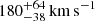 $ 180_{-38}^{+64}\,\mathrm{km\,s}^{-1} $