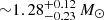 $ {\sim} 1.28^{+0.12}_{-0.23}\,M_\odot $