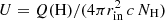 $ U = Q(\mathrm{H})/(4\pi r_{\rm in}^2\, c\, N_\mathrm{H}) $