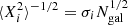 $ \langle X_i^2\rangle^{-1/2}=\sigma_iN_{\mathrm{gal}}^{1/2} $