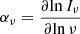 $$ \begin{aligned} \alpha _\nu =\frac{\partial {\ln I_\nu }}{\partial {\ln \nu }} \end{aligned} $$