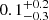 $ 0.1 _{ -0.3 }^{+ 0.2 } $