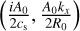 $\[\left(\frac{i A_0}{2 c_{\mathrm{s}}}, \frac{A_0 k_x}{2 R_0}\right)\]$