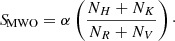 $$ \begin{aligned} {S\!}_{\mathrm{MWO} } = \alpha \left(\frac{N_H + N_K}{N_R + N_V}\right)\cdot \end{aligned} $$