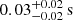$ 0.03^{+0.02}_{-0.02}\,\mathrm{s} $