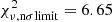 $ \chi^2_{\nu, {\rm n}\sigma{\rm limit}}=6.65 $