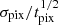 $ \sigma_{\mathrm{pix}}/t_{\mathrm{pix}}^{1/2} $