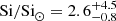 $ \mathrm{Si/Si}_{\odot}=2.6_{-0.8}^{+4.5} $