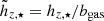 $ {\tilde{h}_{z,\star}}={h_{z,\star}}/{b_{\mathrm{gas}}} $