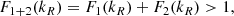 $$ \begin{aligned} {F_{1+2}}({k_R})={F_1}({k_R})+{F_2}({k_R})>1, \end{aligned} $$