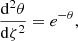 $$ \begin{aligned} \frac{\mathrm{d}^2 \theta }{\mathrm{d} \zeta ^2}=e^{-\theta }, \end{aligned} $$