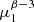$ \mu_1^{\beta-3} $