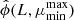 $ \hat{\phi}(L,\mu_{\mathrm{min}}^{\mathrm{max}}) $