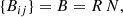 $$ \begin{aligned} \{B_{ij}\} = B = R \, N, \end{aligned} $$