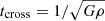 $ t_{\mathrm{cross}}=1/\sqrt{G\rho} $
