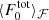 $ \langle F_0^{\rm tot}\rangle_{\mathcal{F}} $