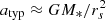 $ a_{\rm typ}\approx GM_*/r_s^2 $
