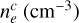 $\[n_e^c\left(\mathrm{cm}^{-3}\right)\]$