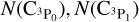 $\[N\left(\mathrm{C}_{{ }^3 \mathrm{P}_0}\right), ~N\left(\mathrm{C}_{{ }^3 \mathrm{P}_1}\right) \]$