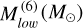 $M_{{\rm{low}}}^{(6)}\left( {{M_ \odot }} \right)$