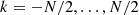 $ k=-N/2,\hdots,N/2 $