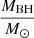 $ {M_{\mathrm{BH}} \over M_{{\odot}}} $