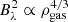 $ B_{\lambda}^2 \propto \rho_{\mathrm{gas}}^{4/3} $