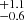$ _{-0.6}^{+1.1} $