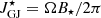 $ J^{\star}_{\mathrm{GJ}}=\Omega B_{\star}/2\pi $