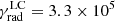 $ \gamma^{\mathrm{LC}}_{\mathrm{rad}}=3.3\times10^5 $