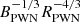 $ B_{\mathrm{PWN}}^{-1/3} R_{\mathrm{PWN}}^{-4/3} $
